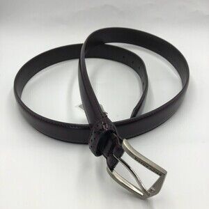 Stacy Adams Men's Burgundy Brown Geniune Leather Belt 46 Inch